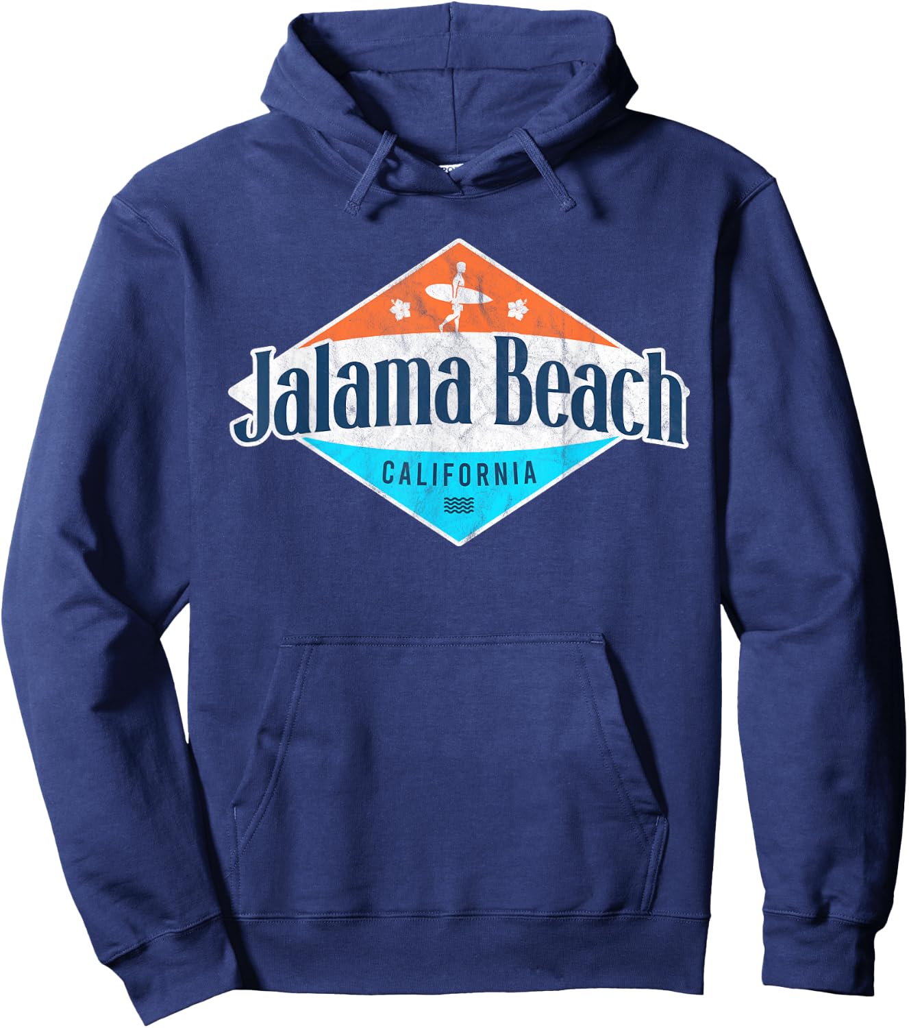 Vintage Jalama Beach California Palm Trees CA Retro Surf Men Women Hoodie - Hoodie | Navy