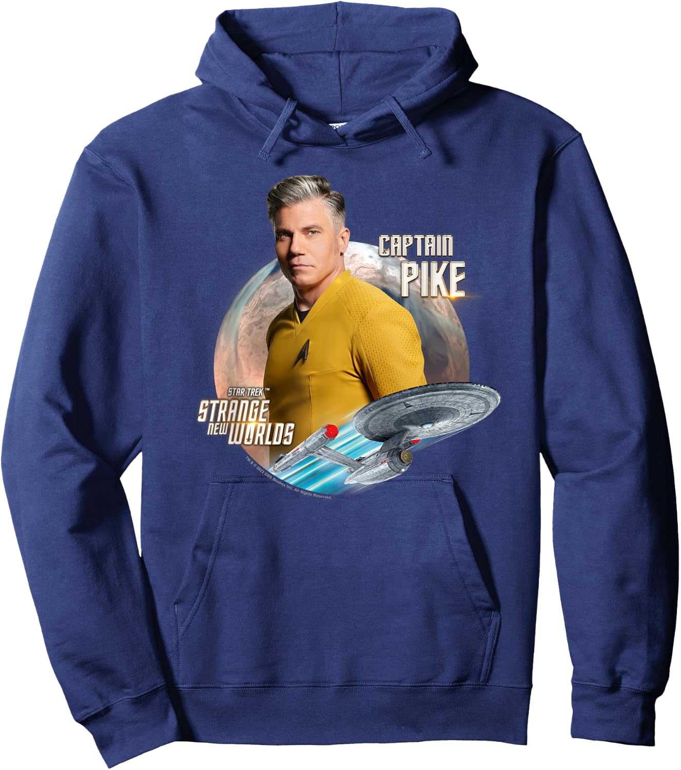 Star Trek Strange New Worlds Captain Pike Hoodie - Hoodie | Navy
