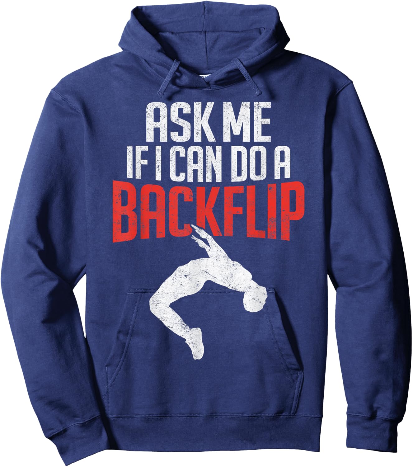 I Can Do A Backflip Parkour Freerunning Traceur Silhouette Hoodie - Hoodie | Navy