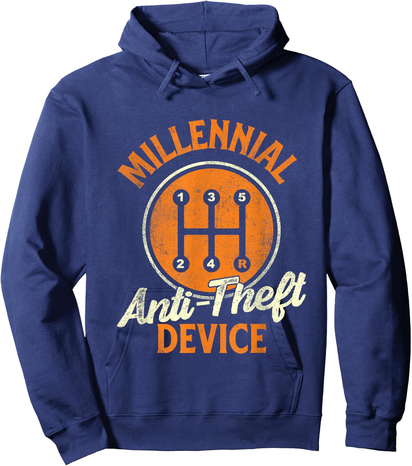 Millennial Anti Theft Device - Car Lover Auto Mechanic Hoodie - Hoodie | Navy