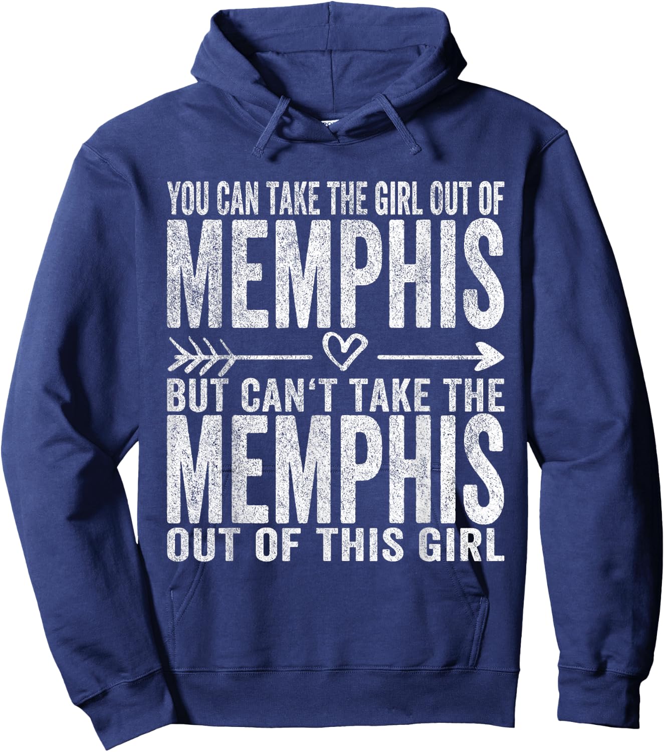 Girl Out Of Memphis Tennessee Hometown Home Memphis Hoodie - Hoodie | Navy