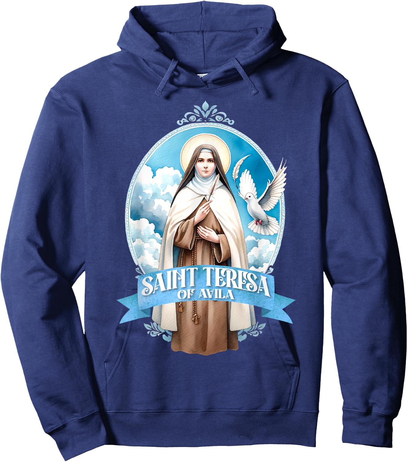 St Teresa of Avila Interior Castle Catholic Patron Saint Hoodie - Hoodie | Navy
