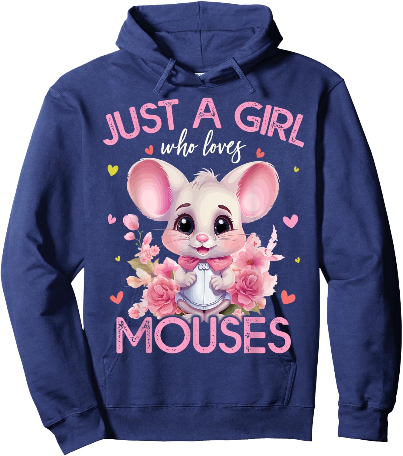Just A Girl Who Loves Mouses Girls Hoodie - Hoodie | Navy