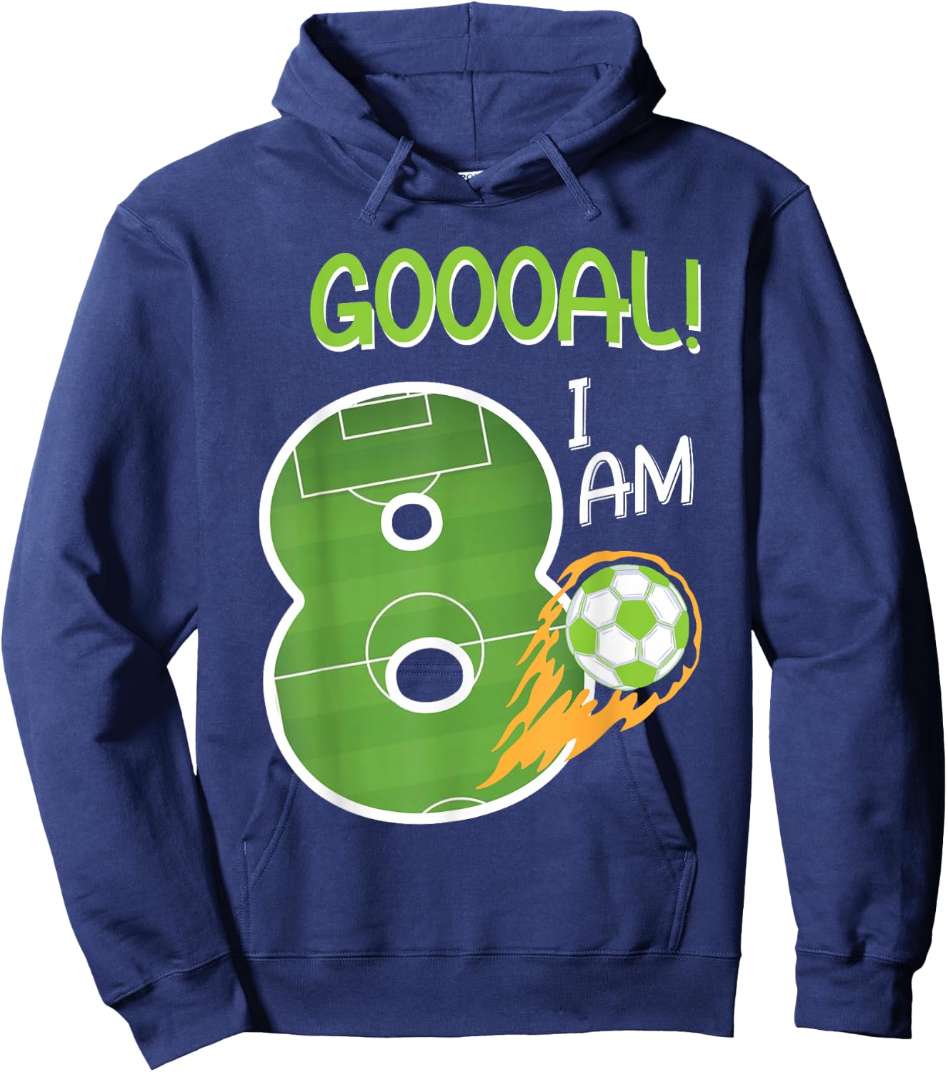 Soccer i'm 8 years old boy birthday Hoodie - Hoodie | Navy