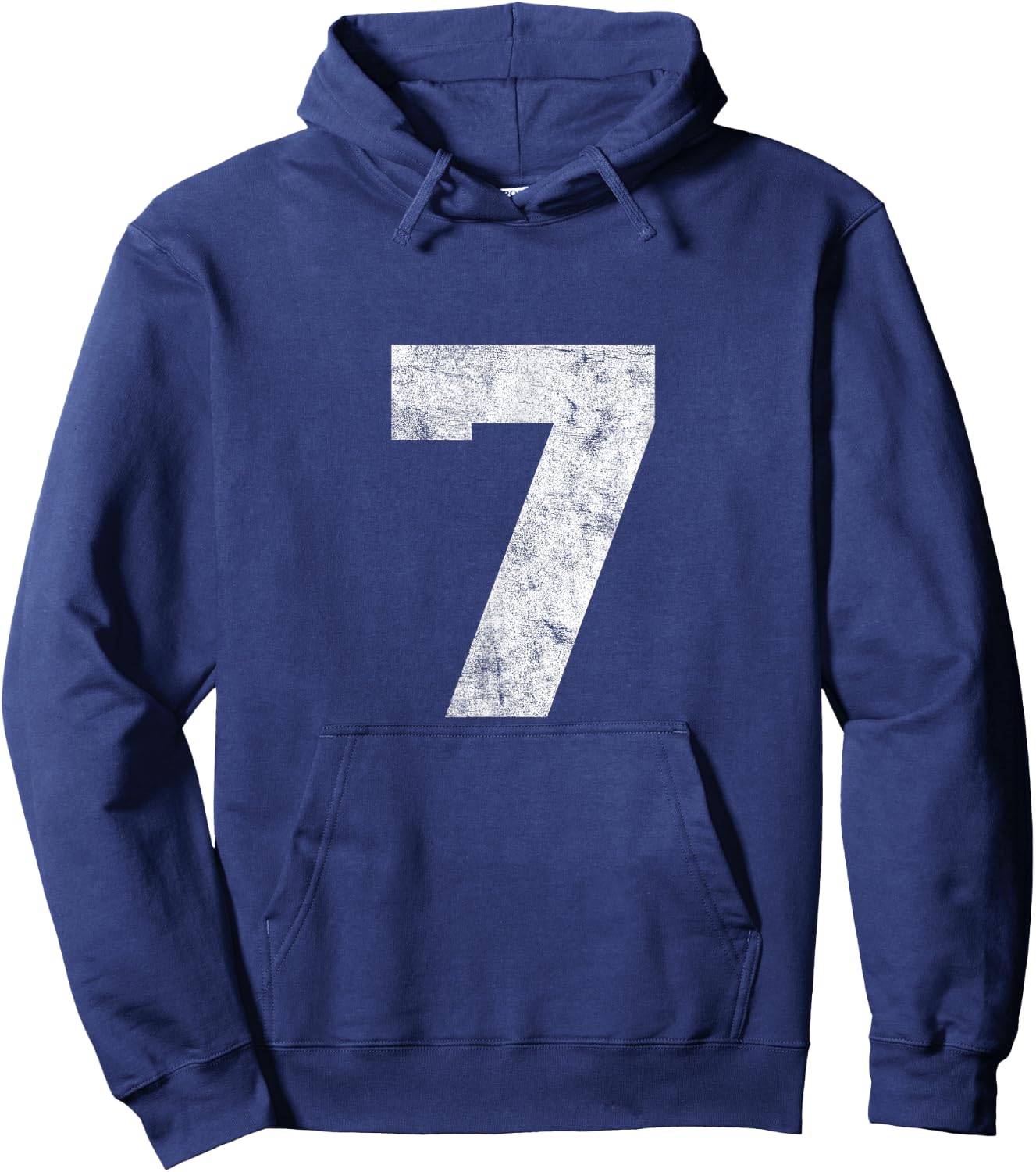 Vintage Lucky Number 7 Birthday Sports Player Team Athlete Hoodie - Hoodie | Navy