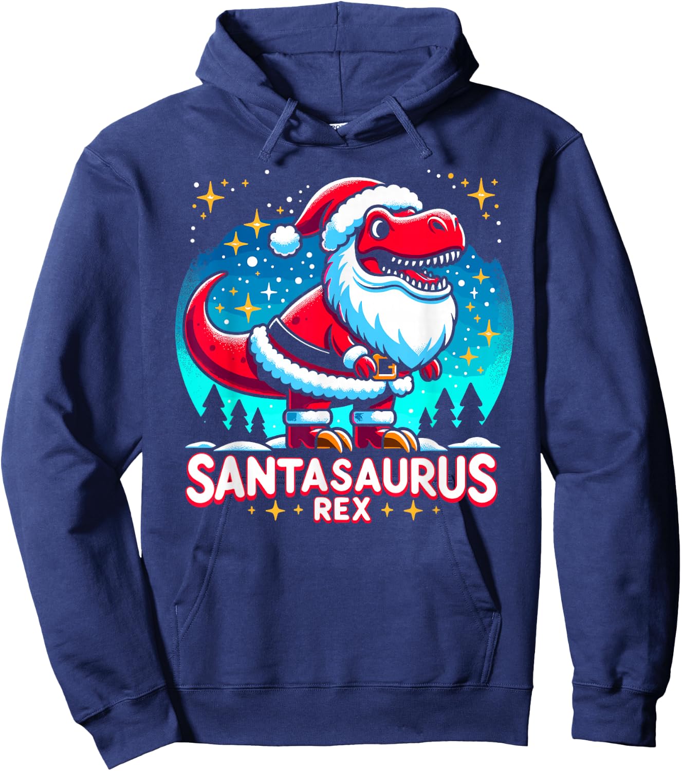 Dear Santasaurus Rex Christmas Dinosaur Presents for Adults Hoodie - Hoodie | Navy