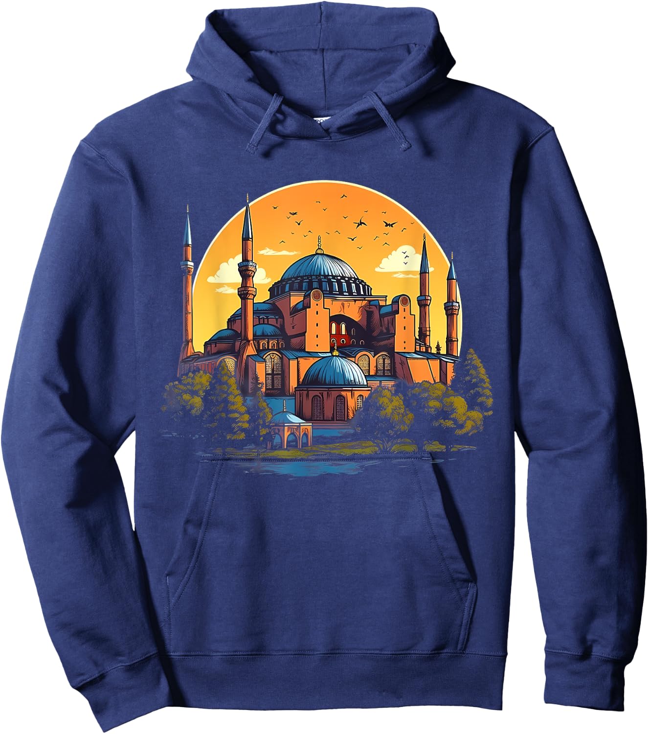 Retro Style Hagia Sophia Hoodie - Hoodie | Navy
