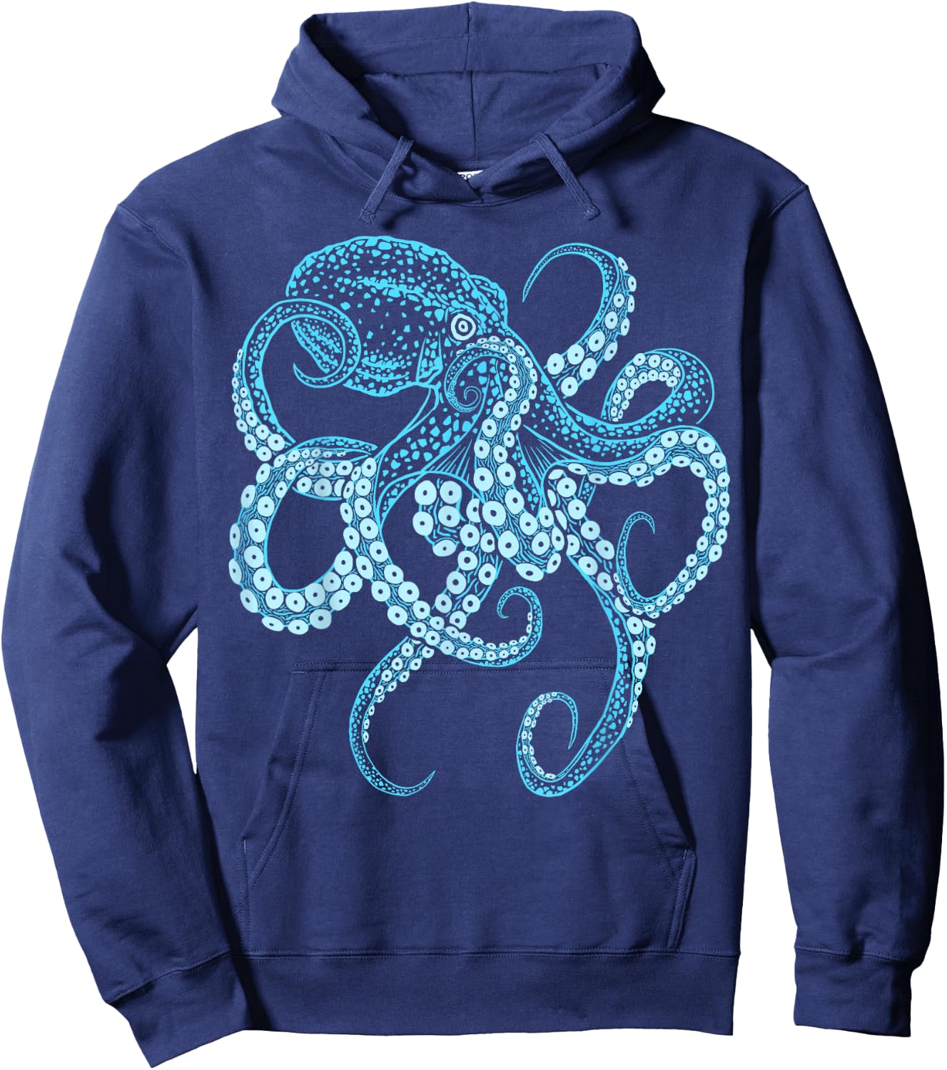 Octopus deep-sea blue kraken in combat stance Hoodie - Hoodie | Navy