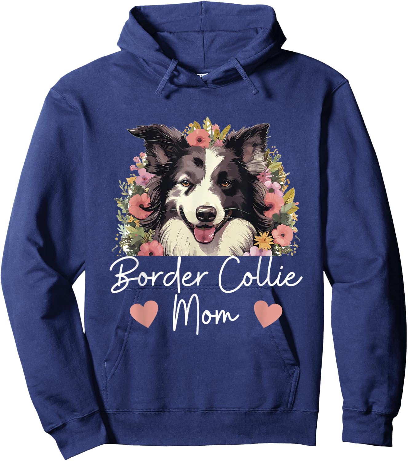 Border Collie Dog - Border Collie Mom Hoodie - Hoodie | Navy