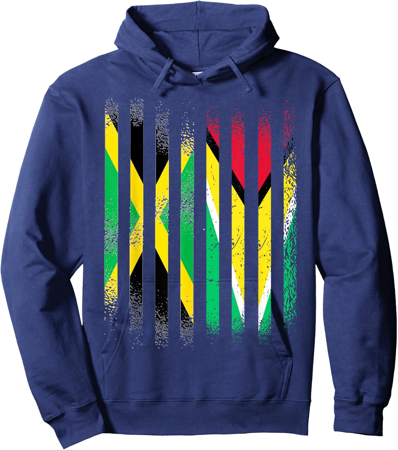 Jamaica Flag Guyana Grown Country Flags Stripes Hoodie - Hoodie | Navy