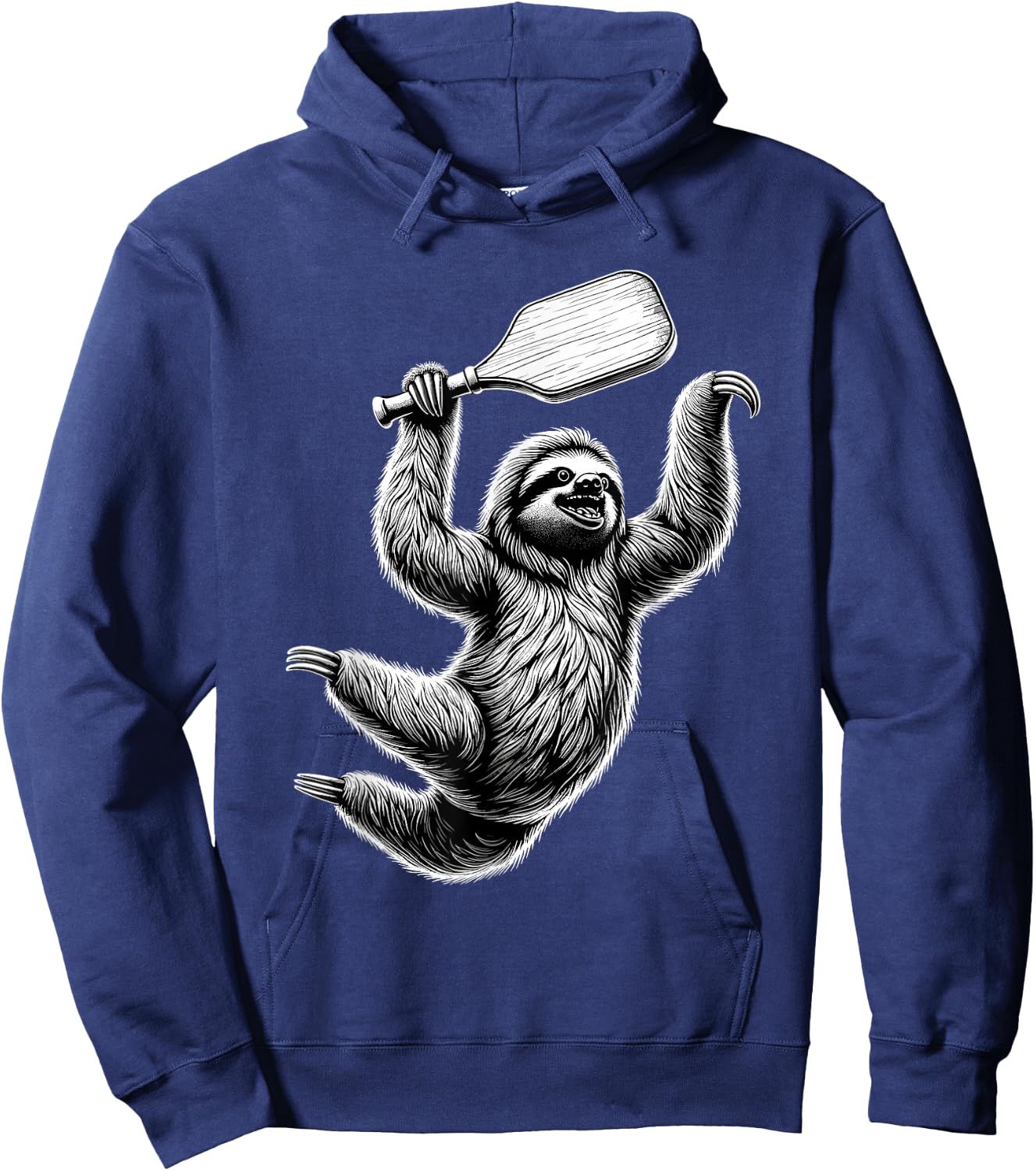 Sloth Playing Pickleball For Pickle Ball Player Hoodie - Hoodie | Navy