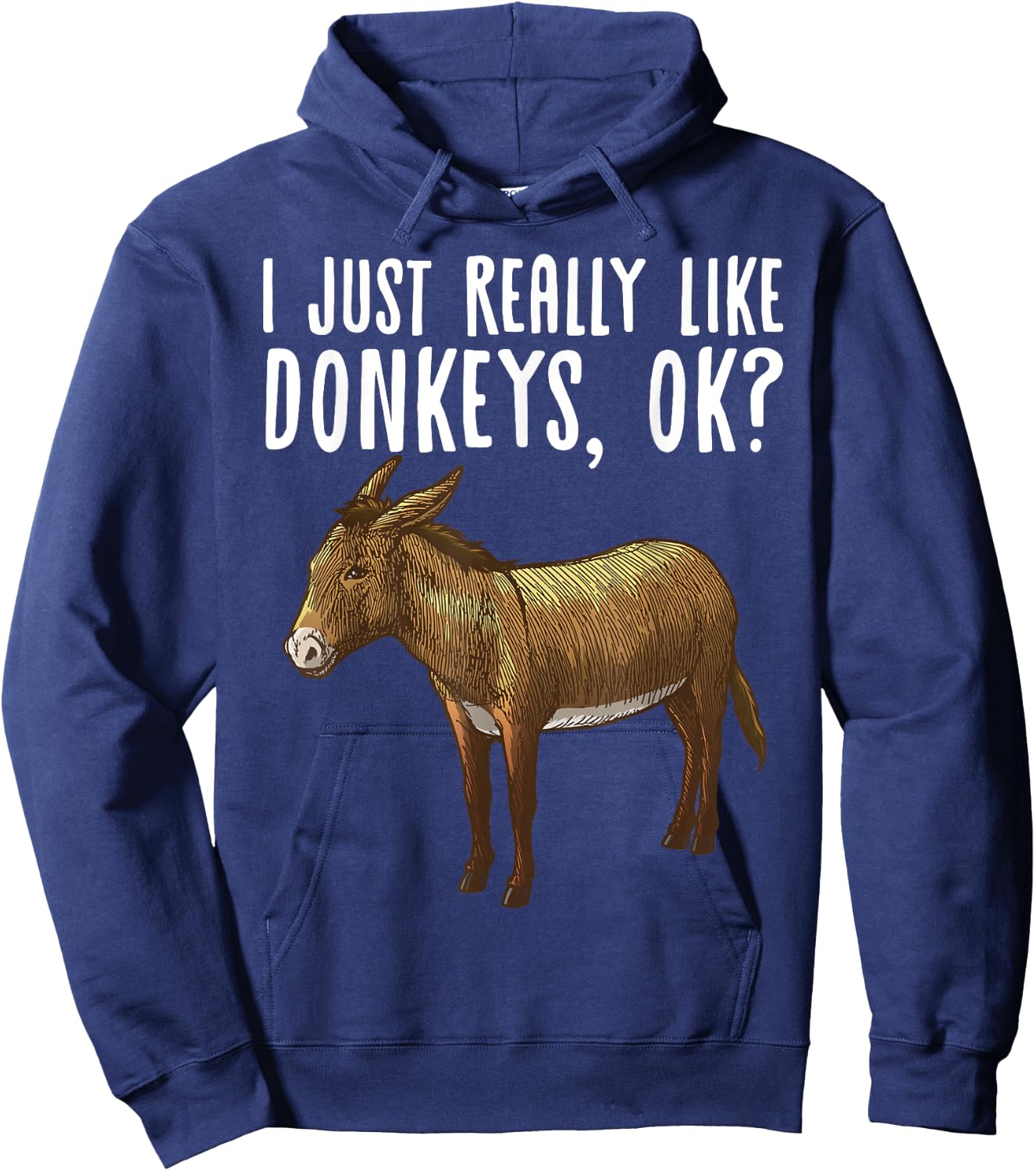 Funny Donkey Design Women Mule Animal Farming Horse Hoodie - Hoodie | Navy