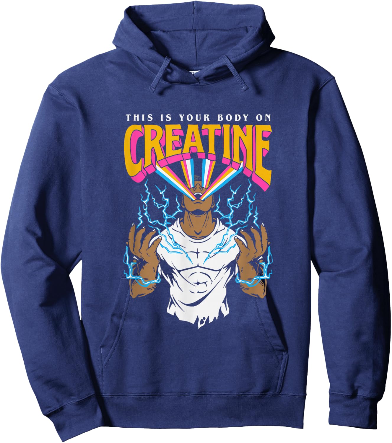 This is Your Body On Creatine Workout Gym Birthday Gift Small Hoodie - Hoodie | Navy