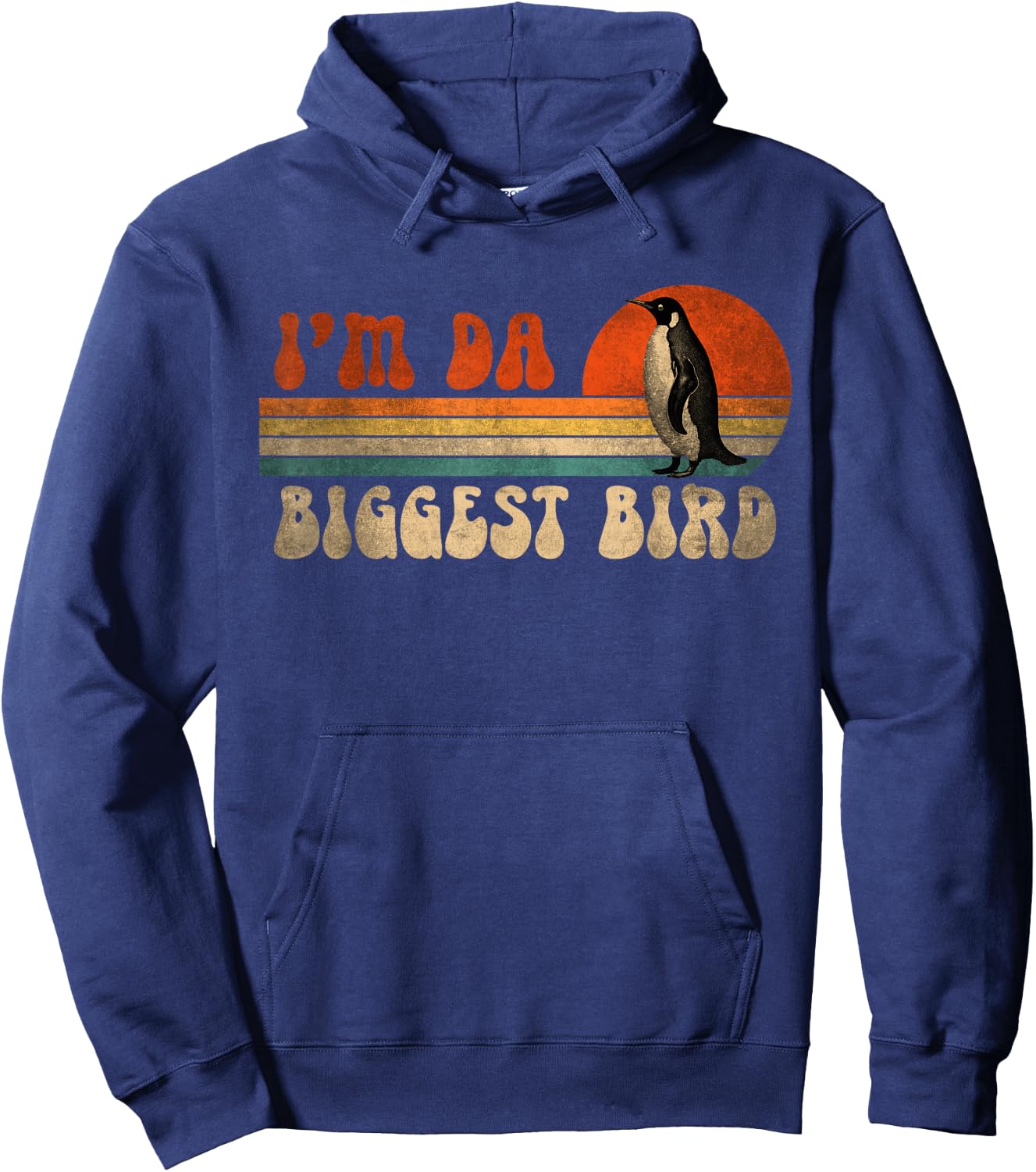 Vintage I'm da Biggest Bird for Bird Lovers Meme Enthusiasts Hoodie - Hoodie | Navy