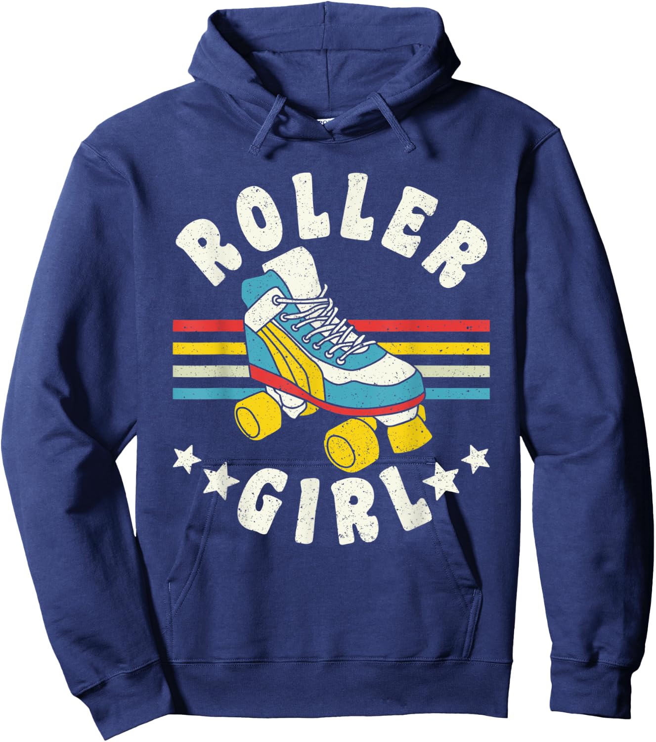 Roller Girl Vintage Retro Roller Derby Hoodie - Hoodie | Navy
