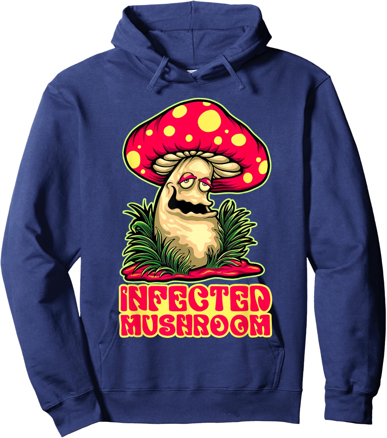 Infected Mushroom Nature Plant Mushroom Hoodie - Hoodie | Navy