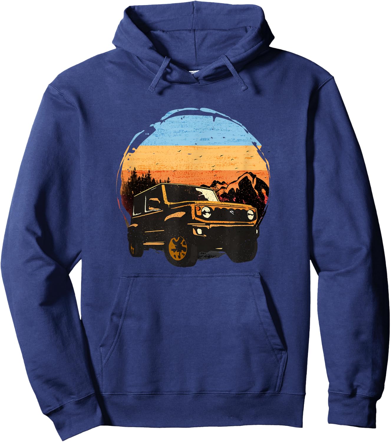 Retro Vintage Style Fits Jimny GJ JB74 Fans Offroad Hoodie - Hoodie | Navy