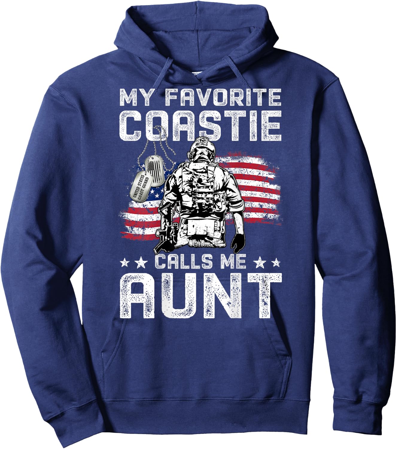 My Favorite Coastie Calls Me Aunt Proud Coast Guard Aunt Hoodie - Hoodie | Navy