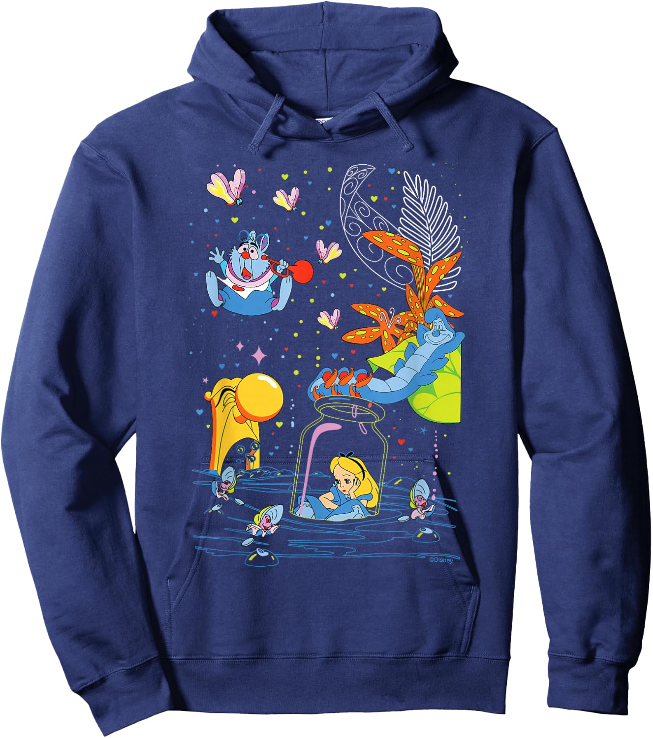 Disney Alice in Wonderland Bottle Adventure Valentine’s Day Hoodie - Hoodie | Navy