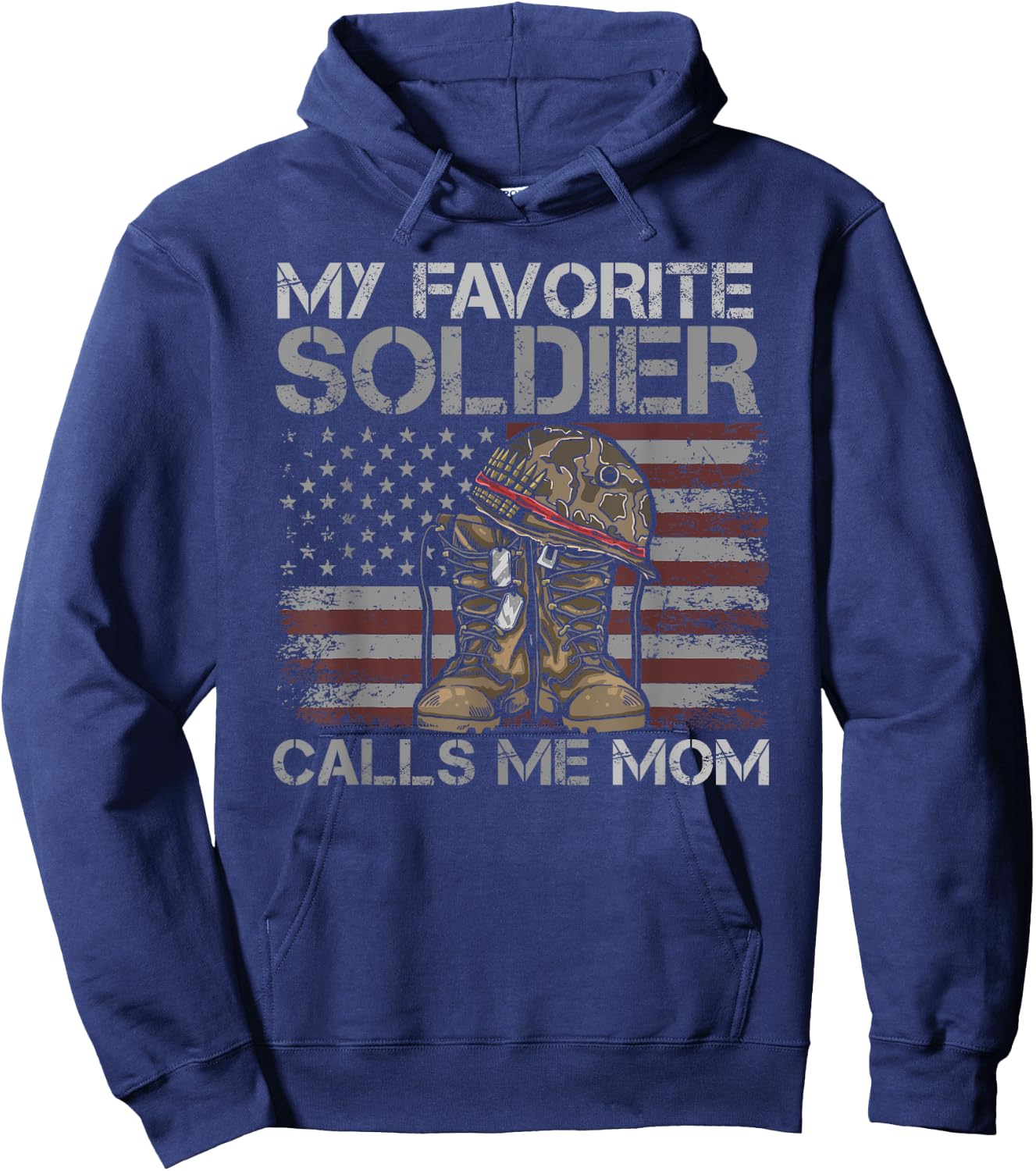 My Favorite Soldier Proud Military Mom Hoodie - Hoodie | Navy