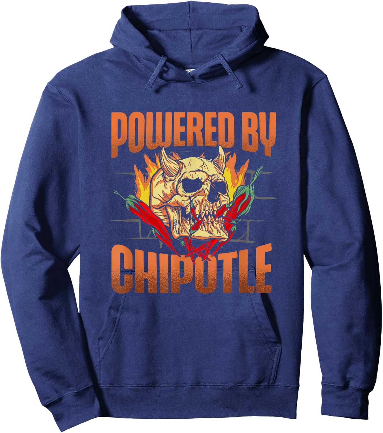 Powered By Chipotle Spicy Food Flavor Seasoning Hoodie - Hoodie | Navy