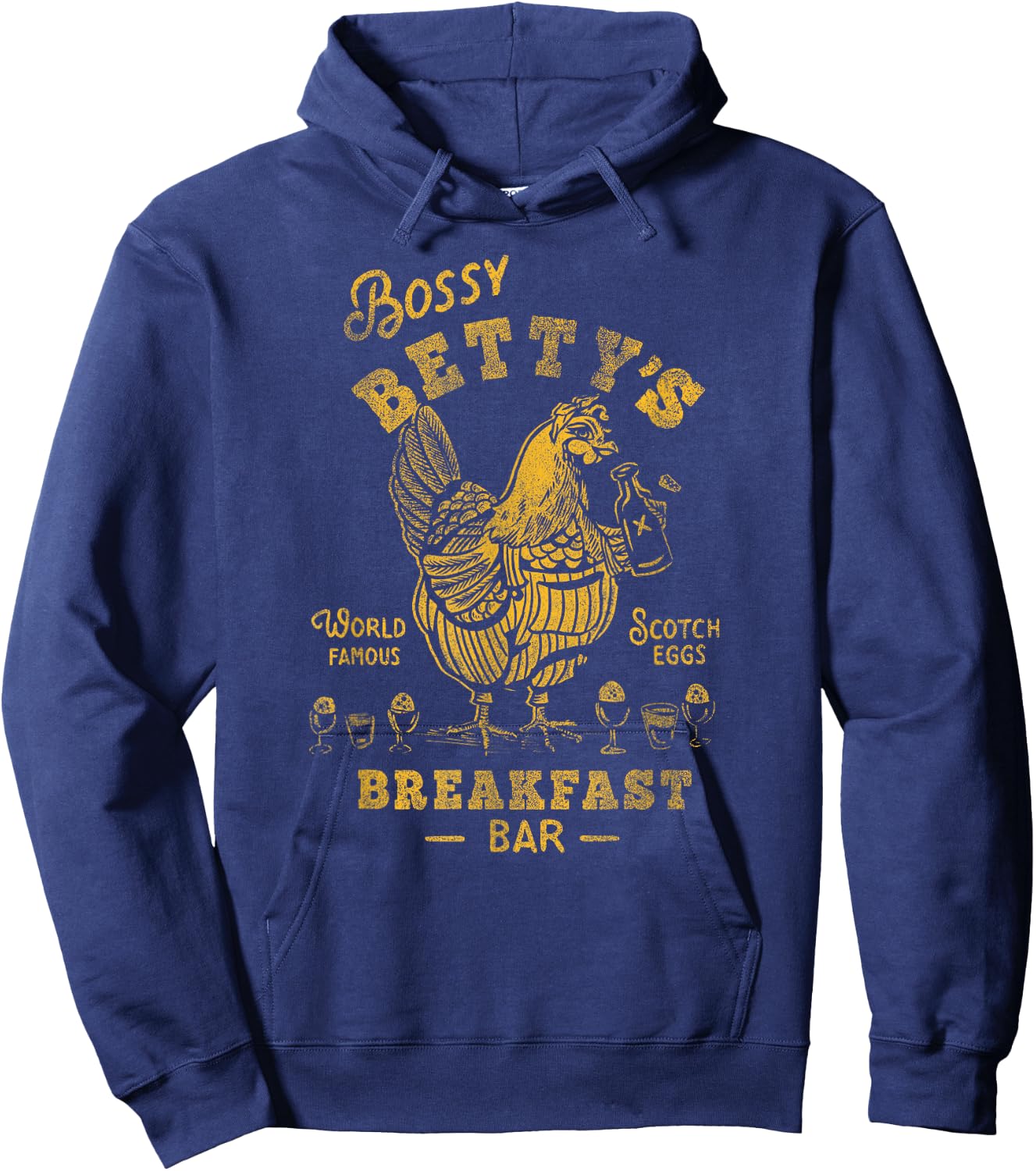 Bossy Bettys Mother Hen Funny Breakfast Brunch Travel Diner Hoodie - Hoodie | Navy