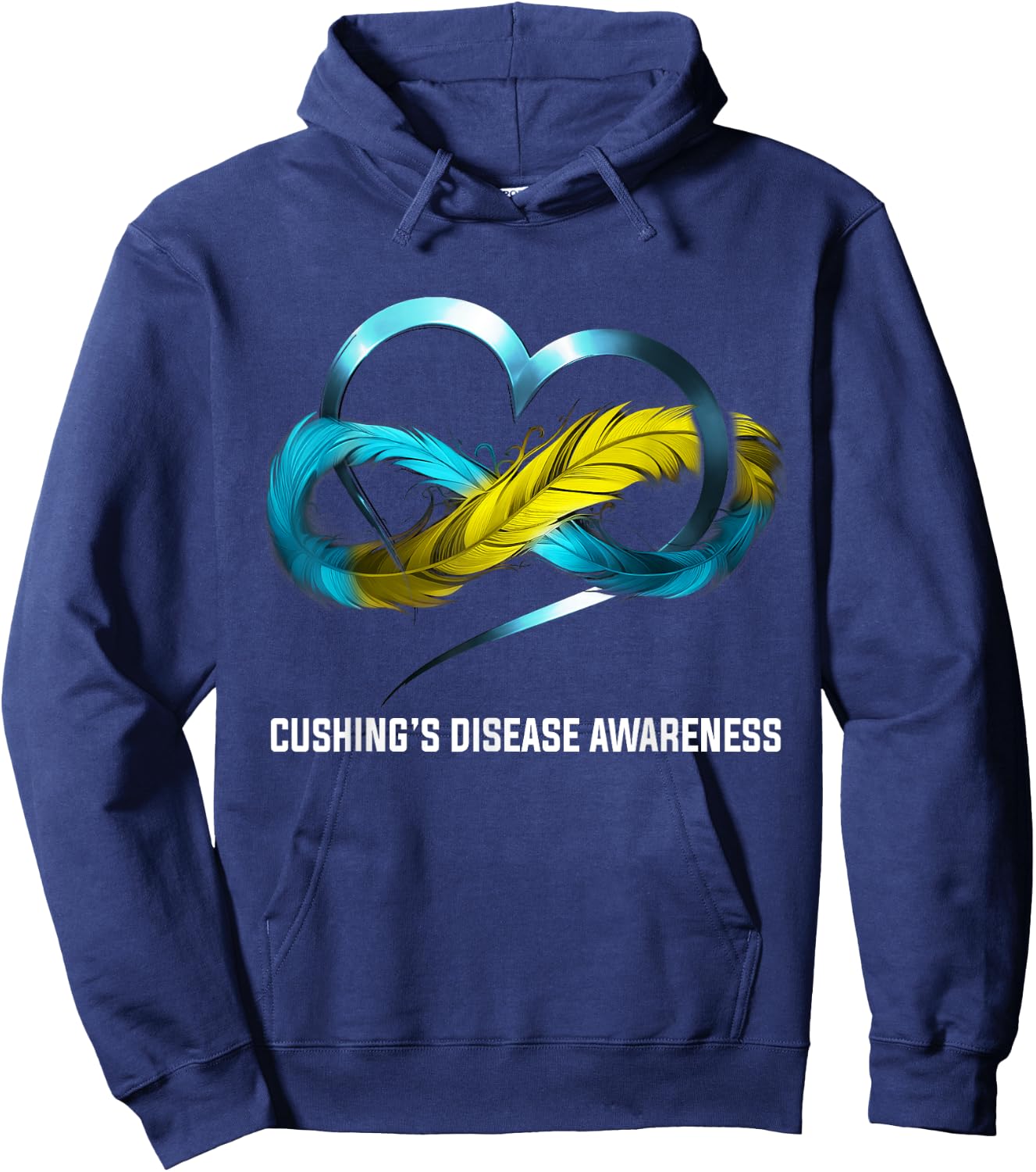 Infinity Heart Cushing's Disease Awareness Hoodie - Hoodie | Navy