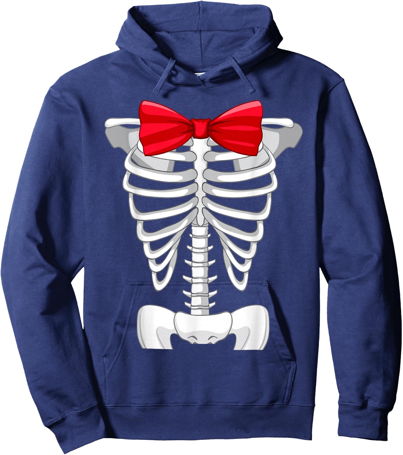 Cool Skeleton Rib Cage X-Ray Halloween Costume Boys Kids Hoodie - Hoodie | Navy