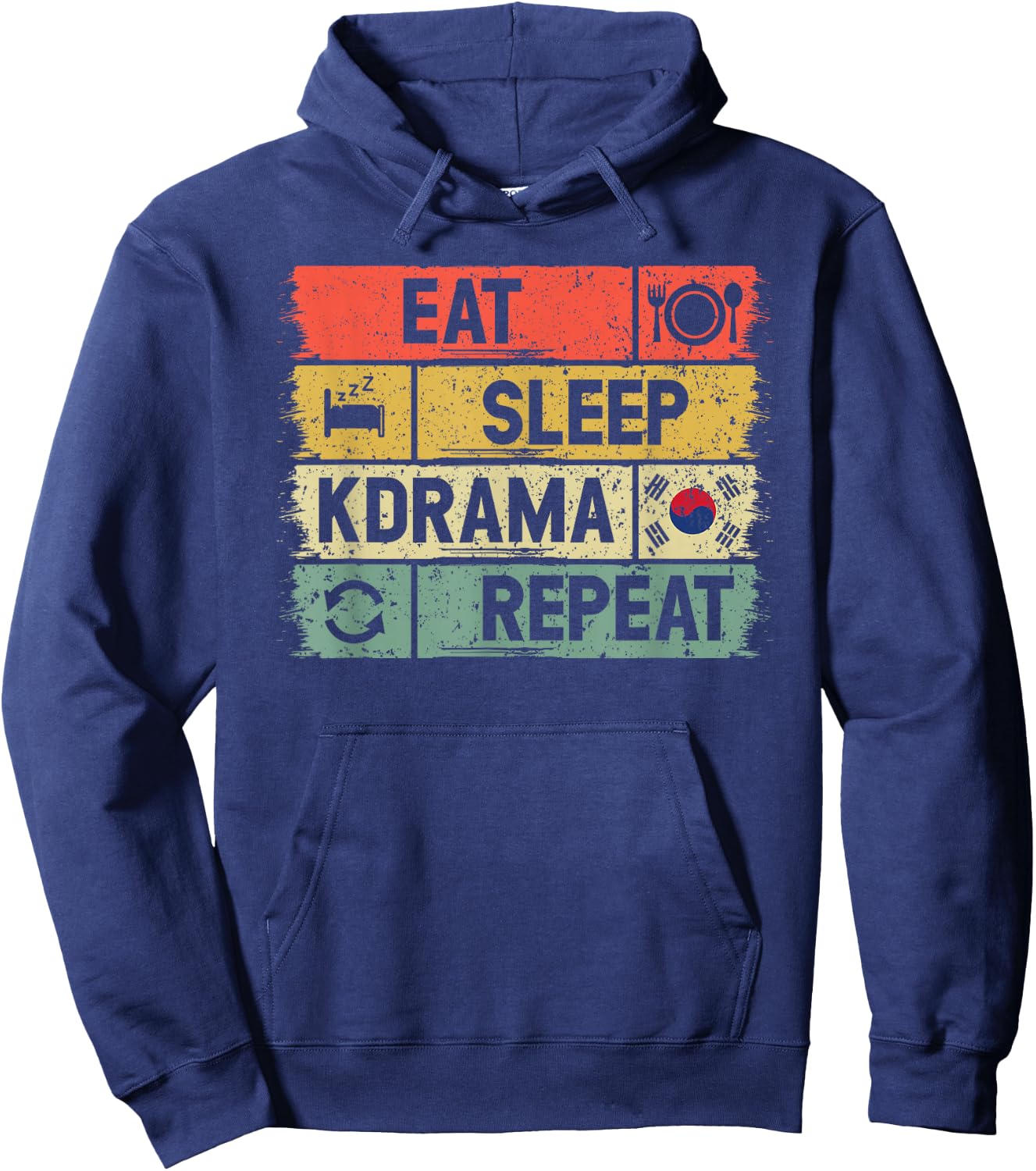 K Drama Oppa Korean Drama Finger Heart Saranghae K-Drama Hoodie - Hoodie | Navy
