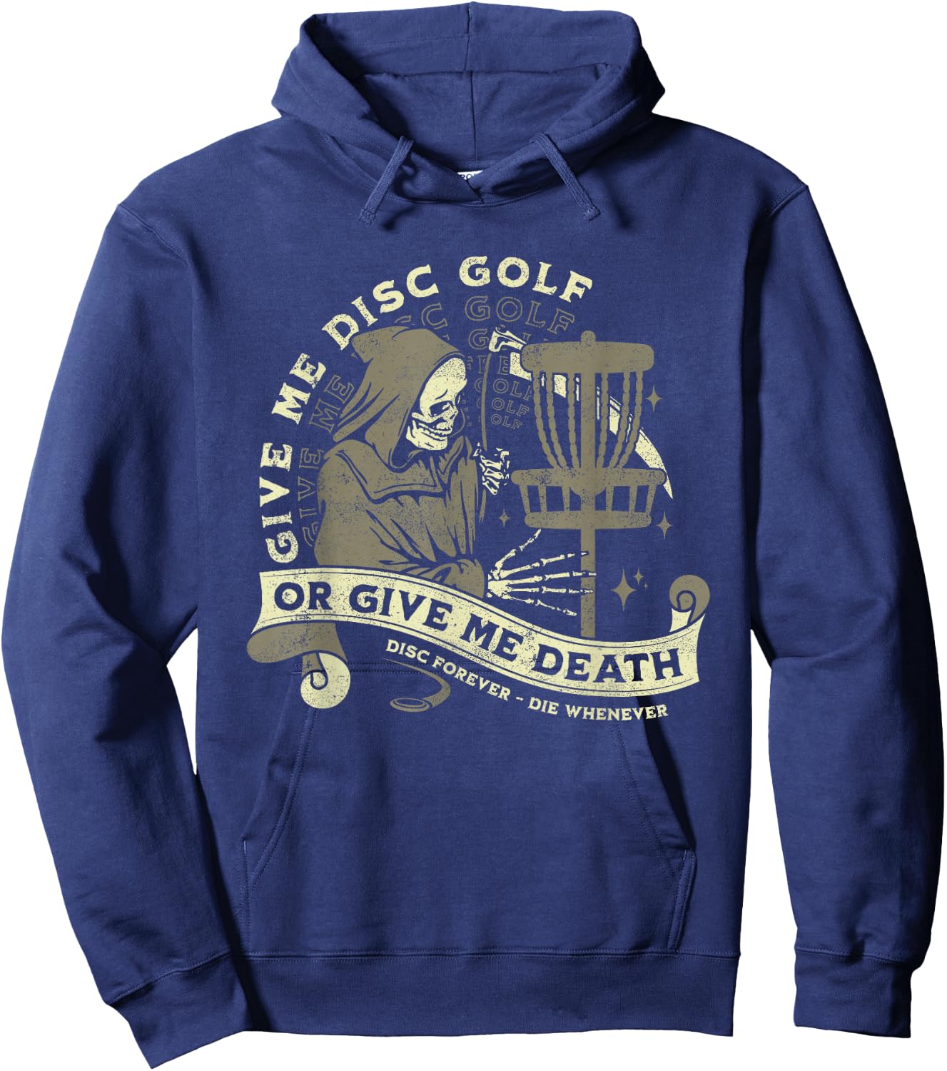 Disc Golf - Give Me Disc Golf Funny Sarcastic Halloween Hoodie - Hoodie | Navy