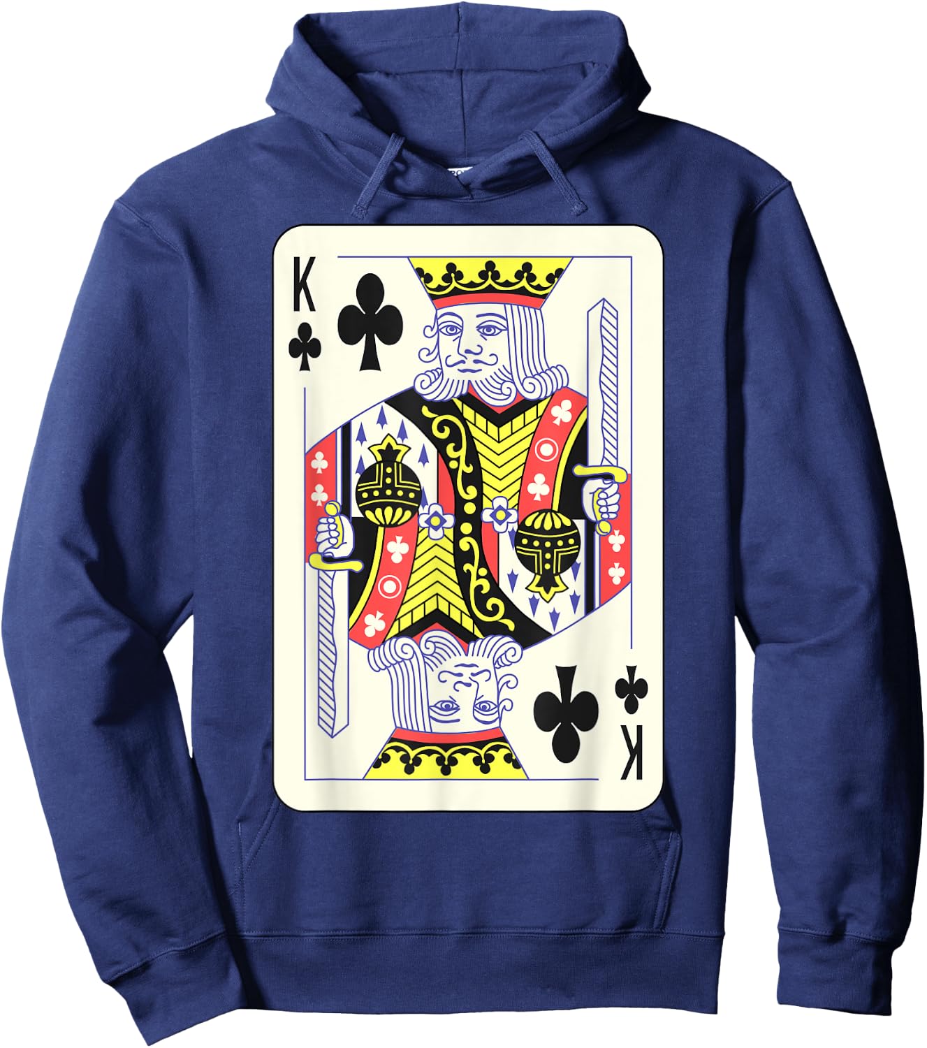 King of Clubs Playing Card | Couples Halloween Costume Hoodie - Hoodie | Navy