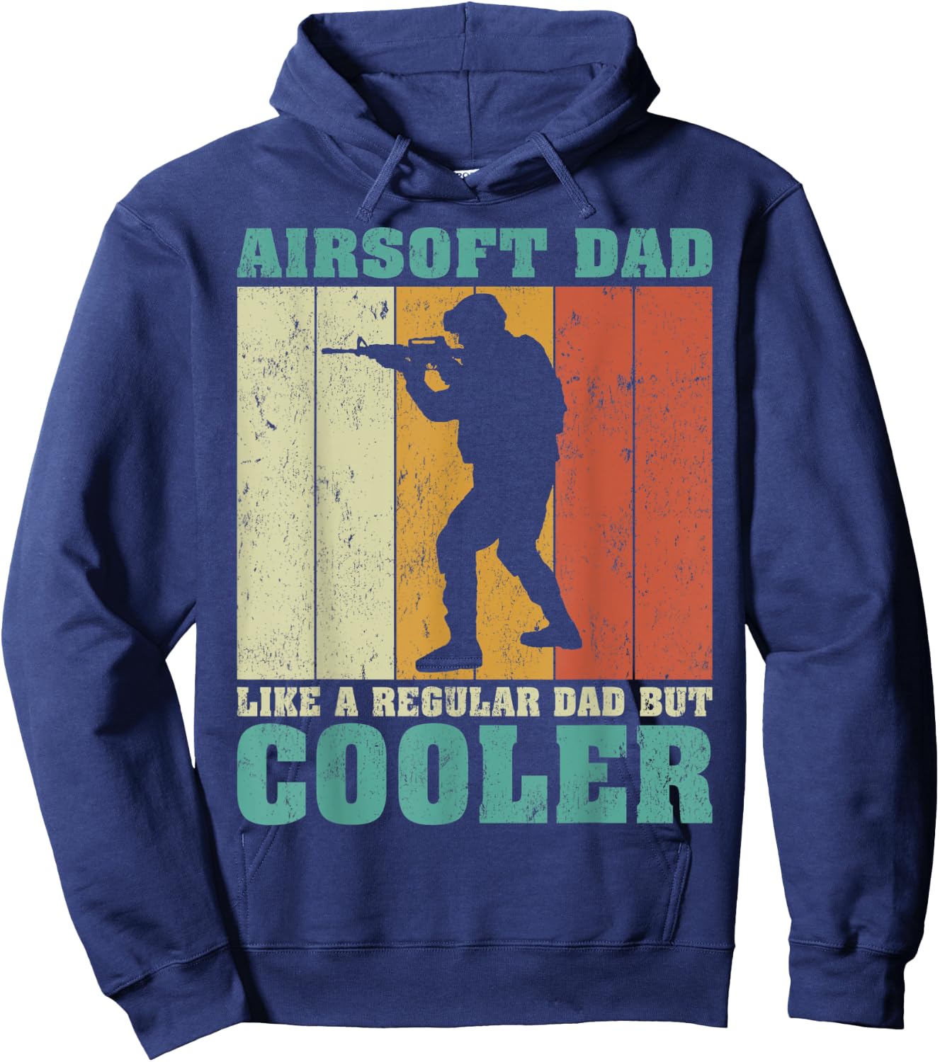 Vintage Retro Airsoft Dad Like A Regular Dad Father's Day Hoodie - Hoodie | Navy