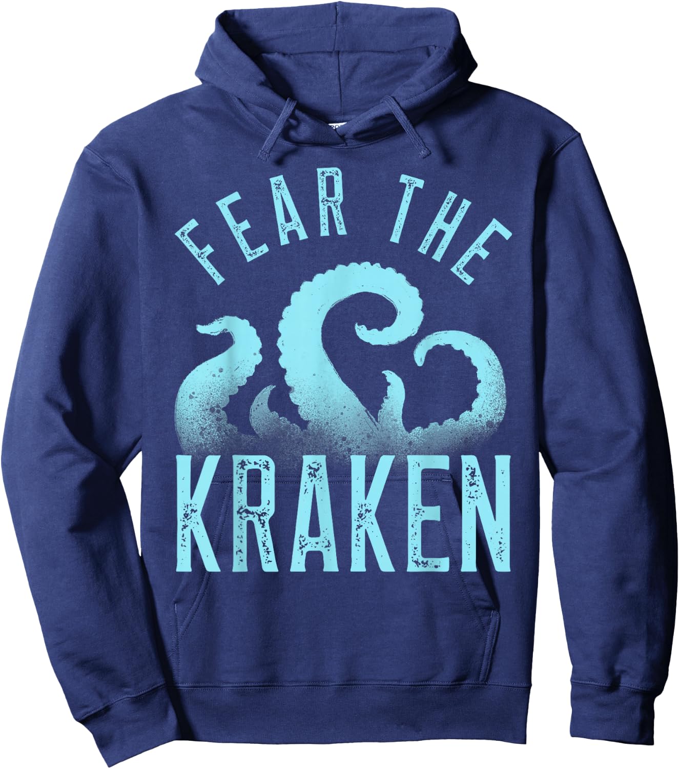 Fear The Kraken. Vintage Kraken Tentacles. Octopus Kraken Hoodie - Hoodie | Navy