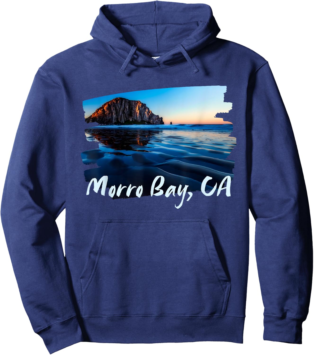 Morro Bay Ca Morro Rock California Hoodie - Hoodie | Navy
