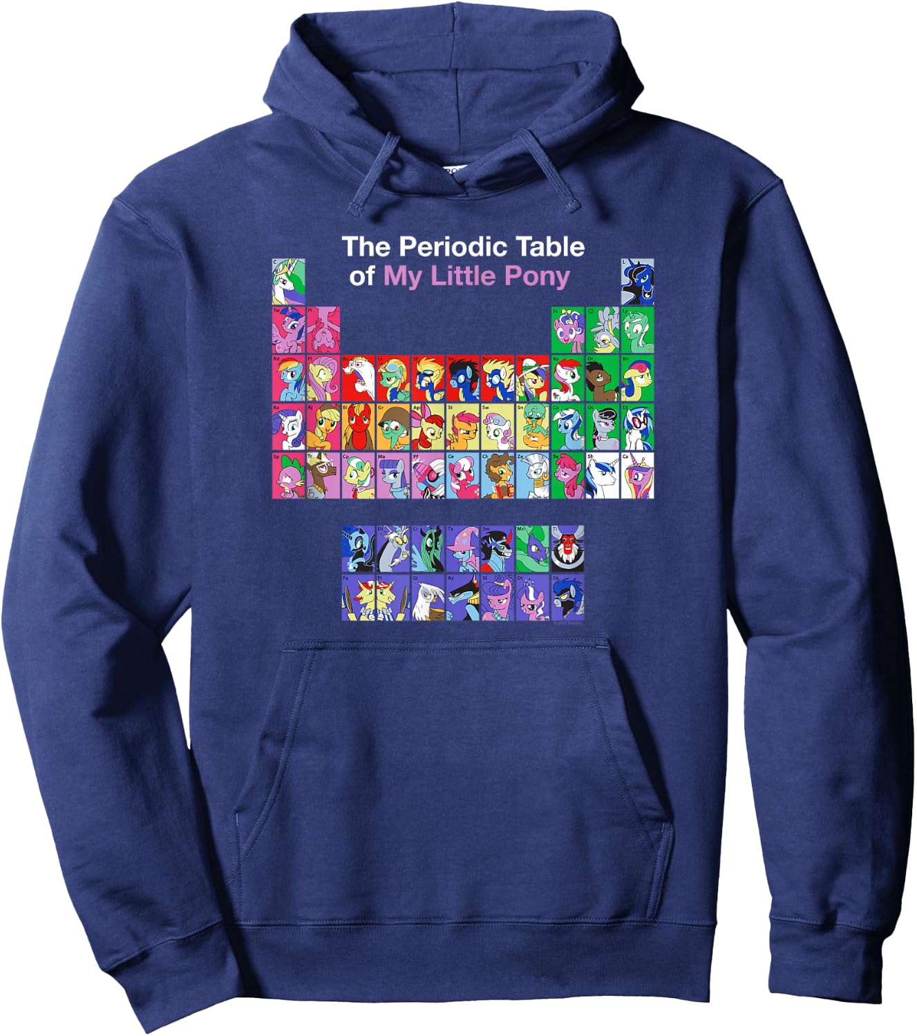 My Little Pony: Friendship Is Magic Periodic Table Retro Hoodie - Hoodie | Navy