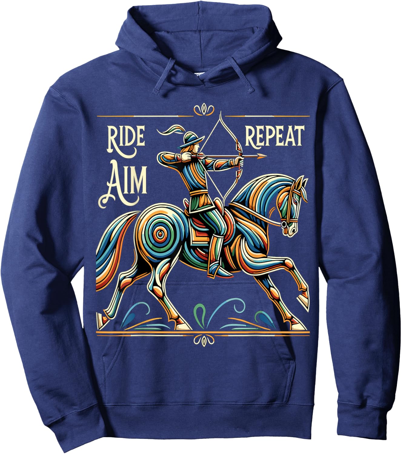 Horse Archer Tournament Mounted Archery Hoodie - Hoodie | Navy