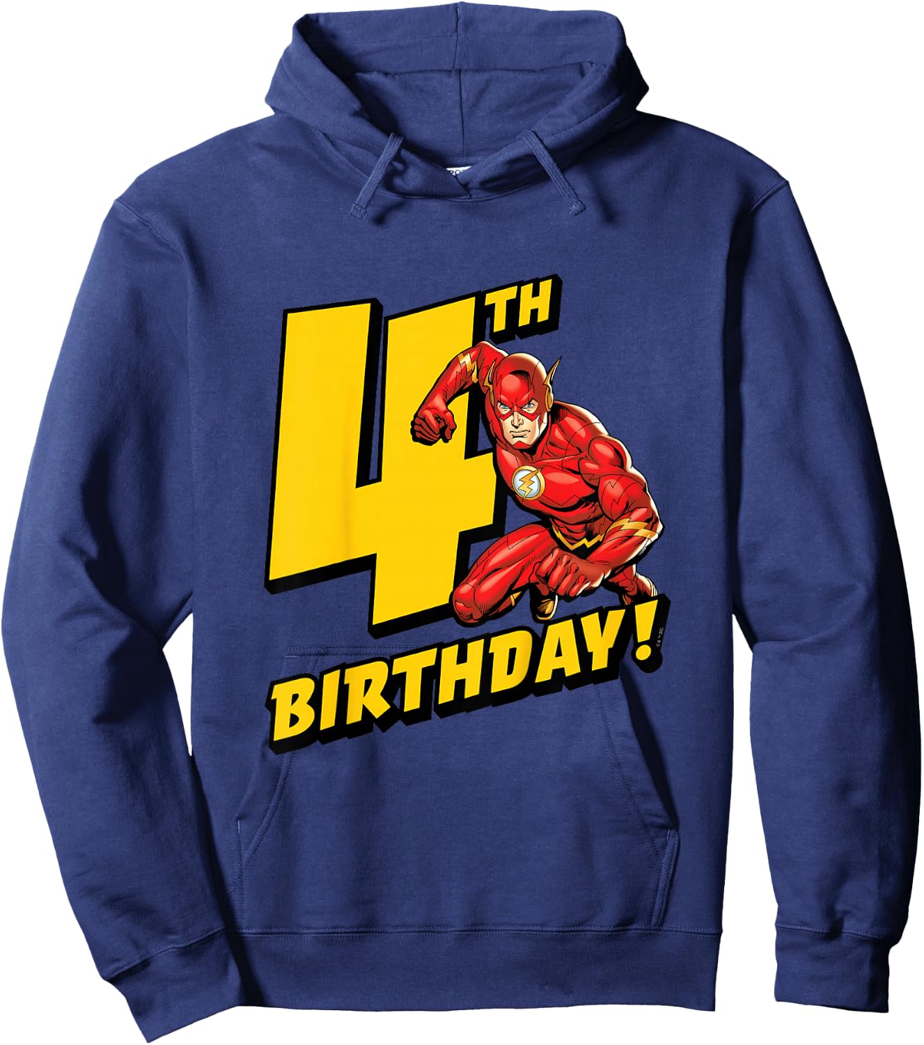 Kids The Flash 4th Birthday Hoodie - Hoodie | Navy
