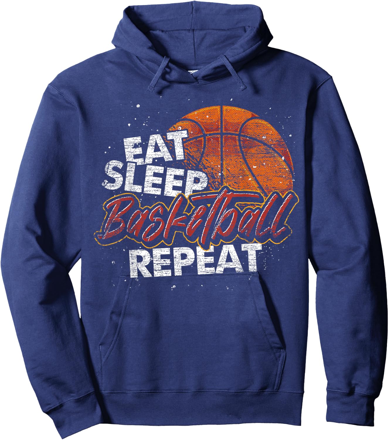 Eat Sleep Basketball Repeat Basketball Player Basketball Hoodie - Hoodie | Navy