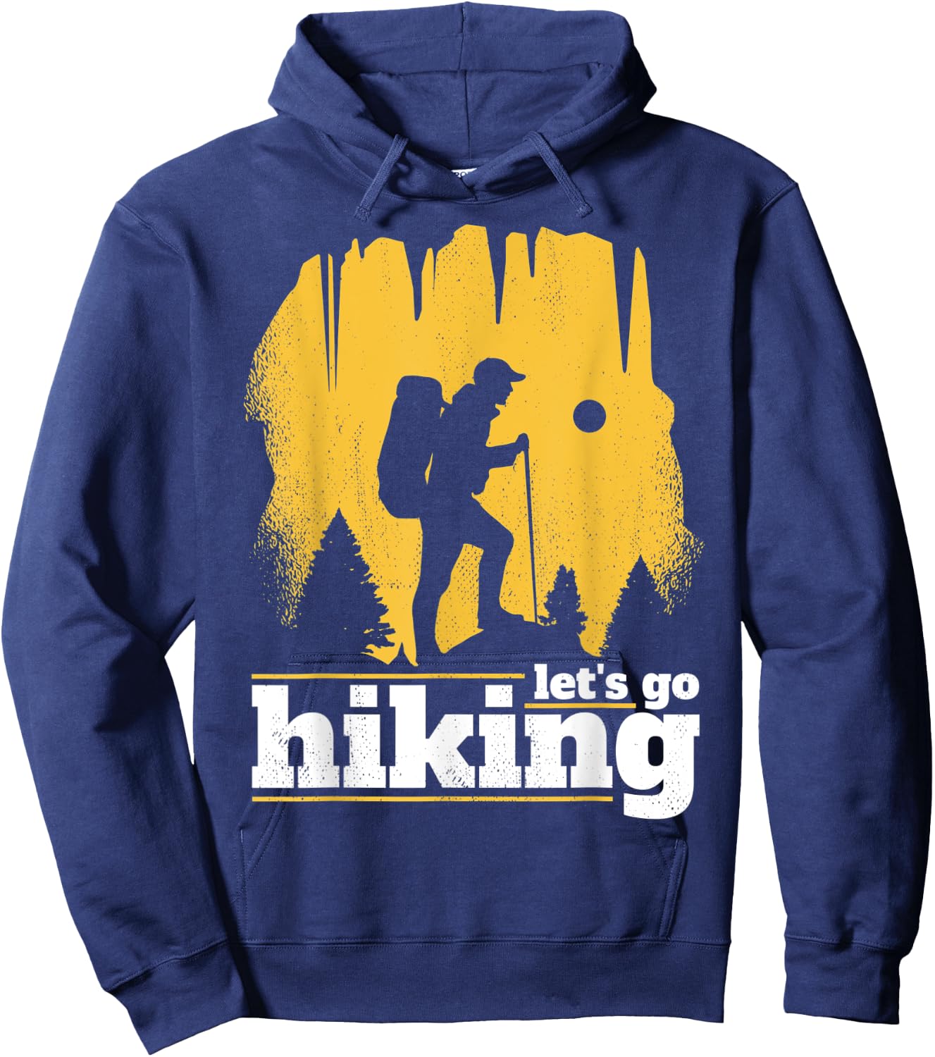 Hiking & Trekking. Let's go hiking. Hoodie - Hoodie | Navy