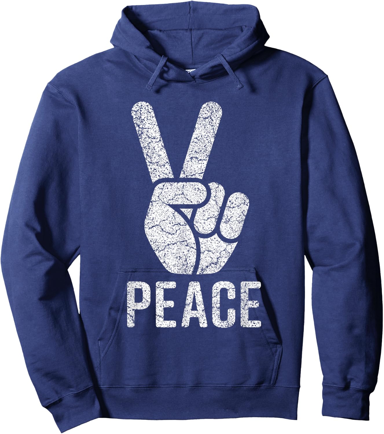 Peace Sign Shirt Women Men Kids Vintage 60s 70s Hippie Gift Hoodie - Hoodie | Navy