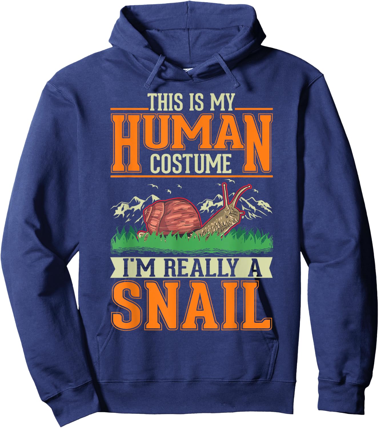 Snail Human Costume Halloween Snail Hoodie - Hoodie | Navy