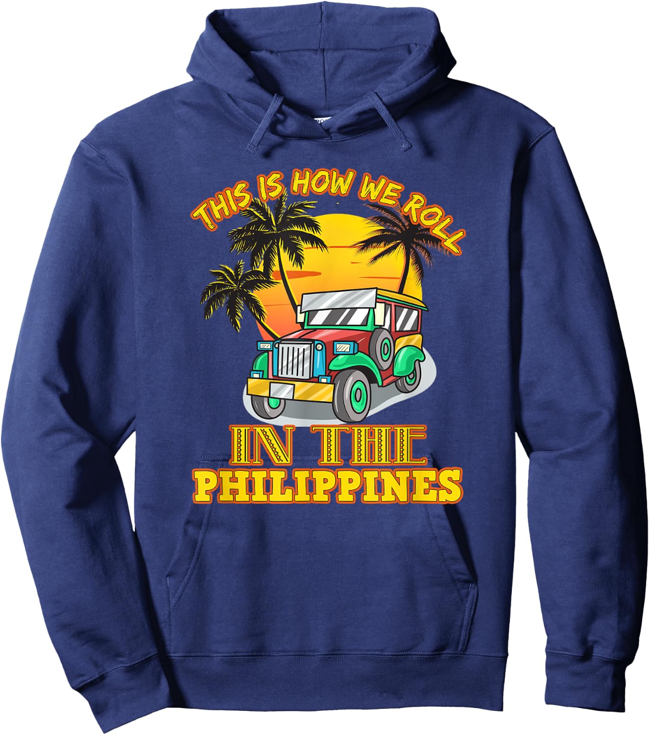 Philippines Filipino Bus Transportation Car Travel Proud Hoodie - Hoodie | Navy