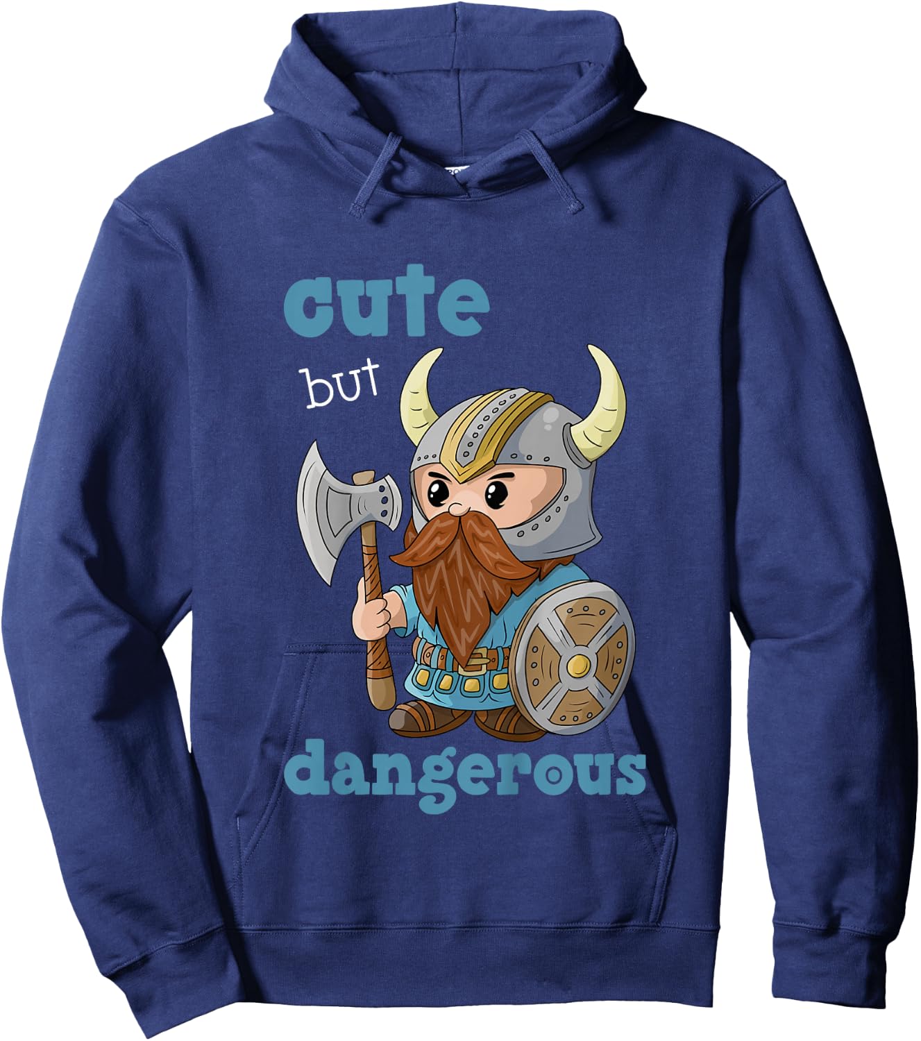 Cute But Dangerous Birthday Boys Viking Warrior, Boys Knight Hoodie - Hoodie | Navy