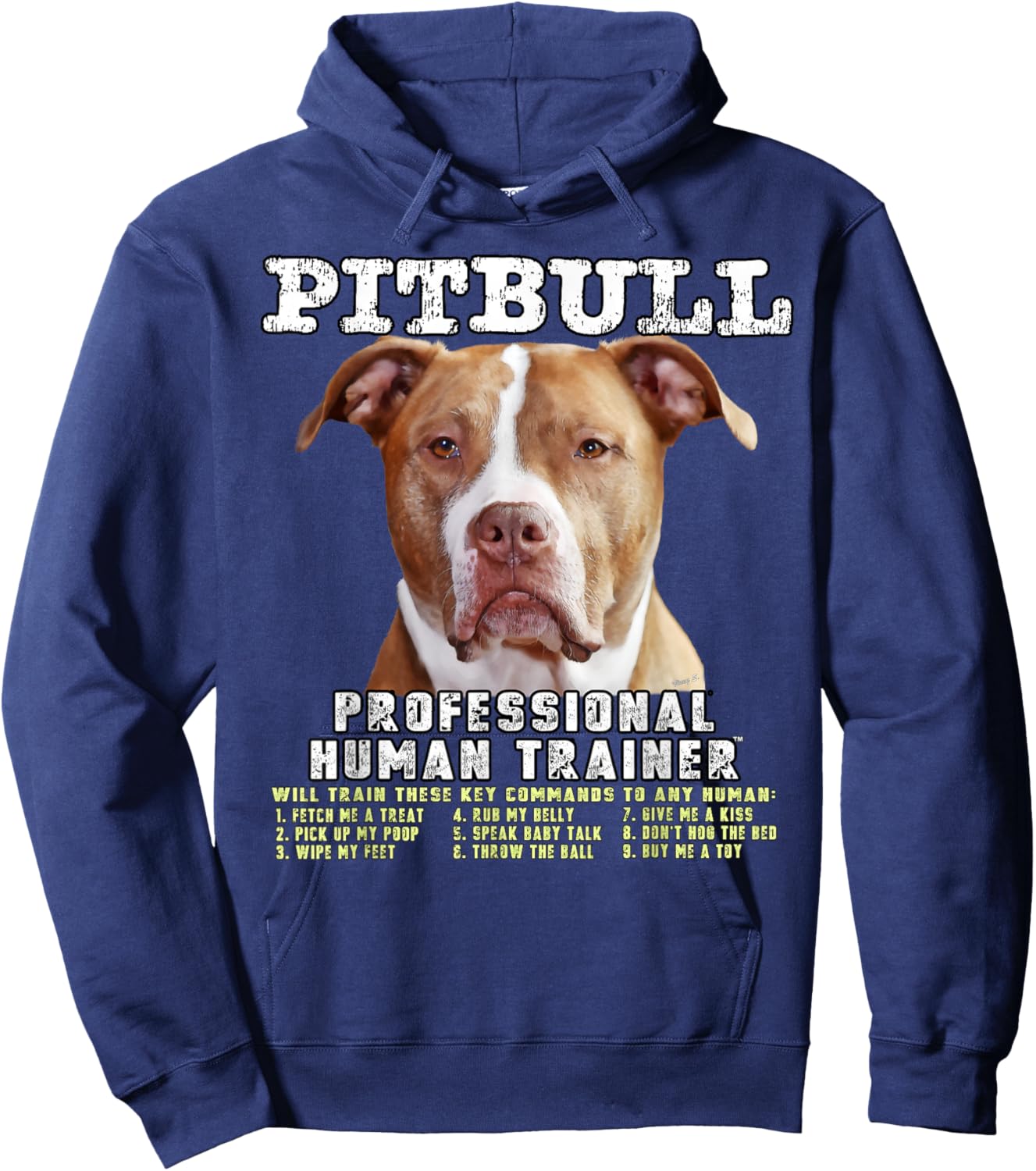 Pitbull Pit Bull Pittie Owner Professional Human Trainer Hoodie - Hoodie | Navy