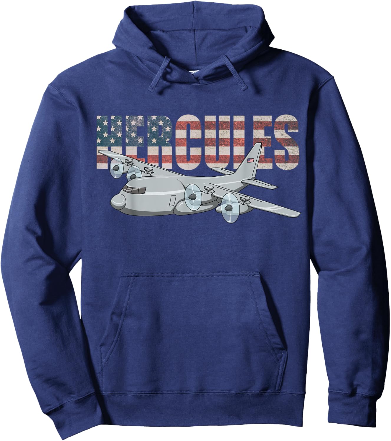 C-130 Hercules American Flag Military Airplane C130 Hoodie - Hoodie | Navy