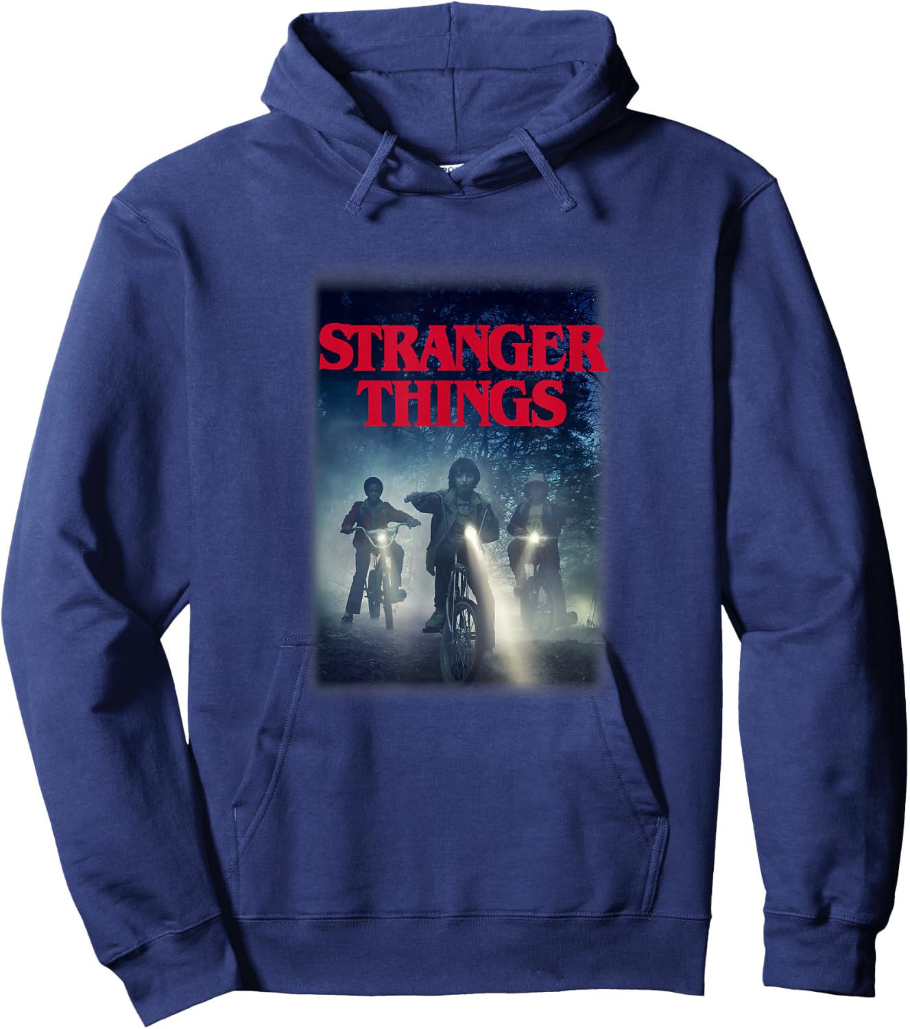 Stranger Things Searching For Will Byers Group Bike Poster Hoodie - Hoodie | Navy