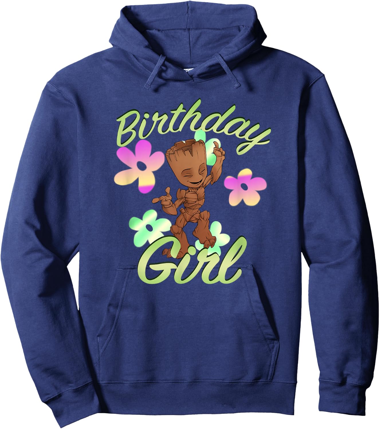 Marvel Groot Birthday Girl Floral Dance Hoodie - Hoodie | Navy