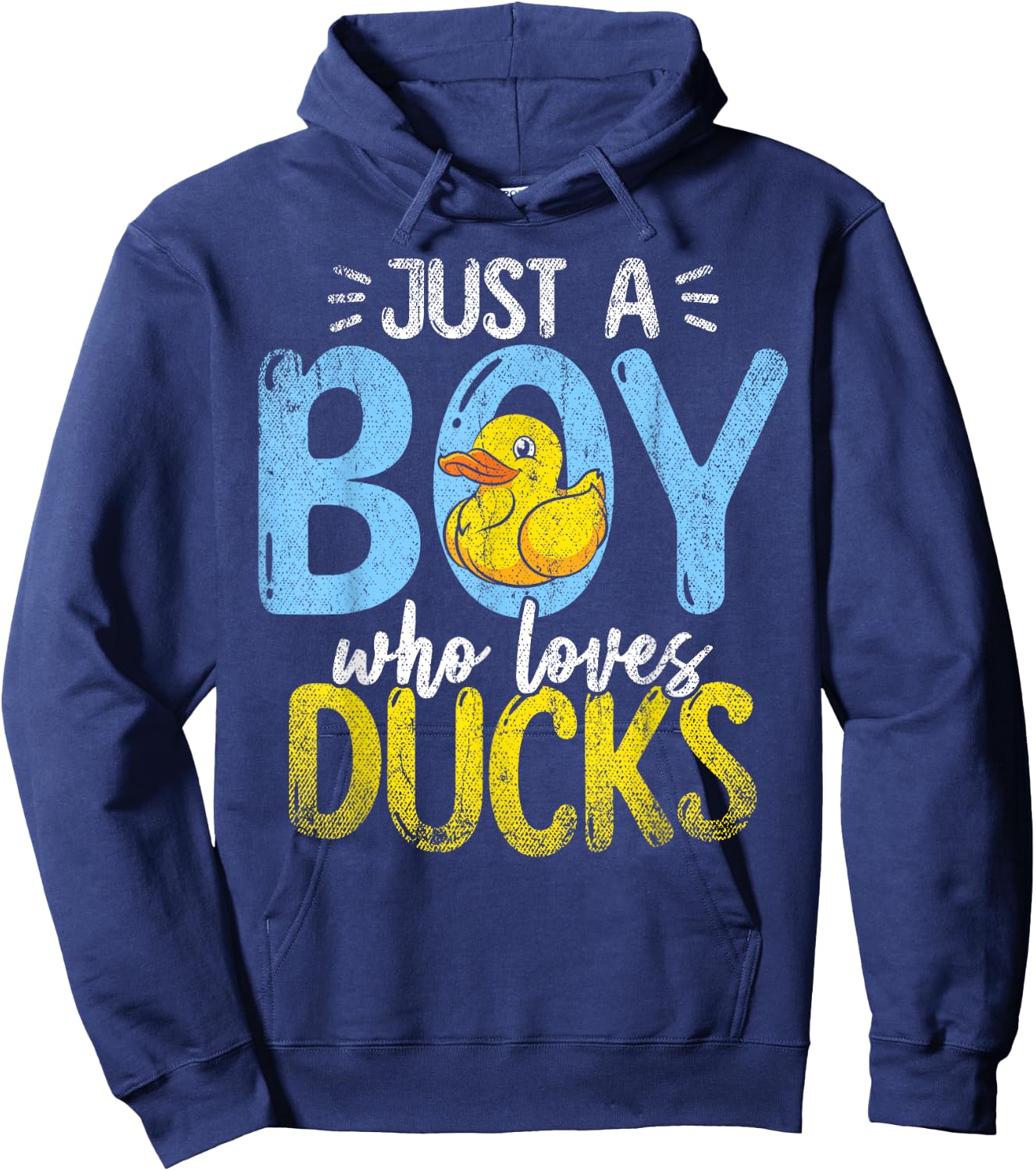 Nur ein Junge der Ducks liebt Badeente Hoodie - Hoodie | Navy