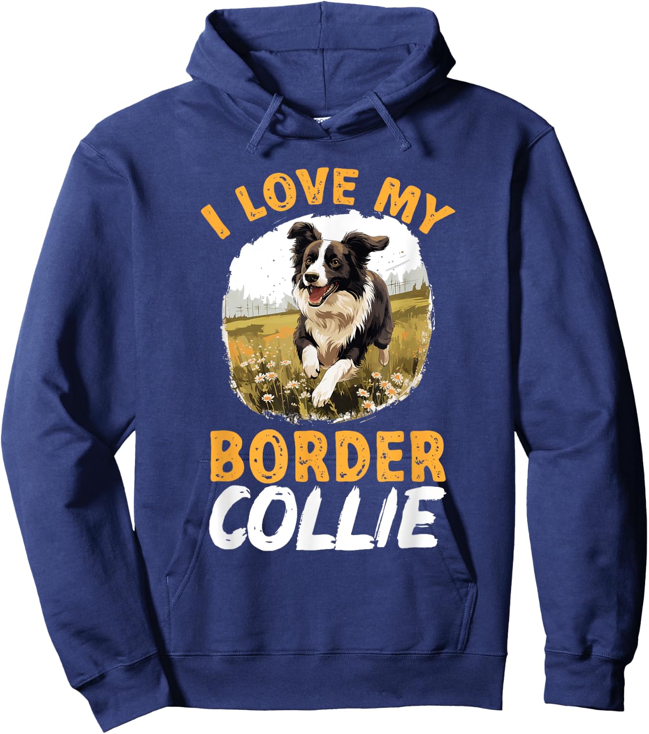 Border Collie Dog - I love my Border Collie Women Kids Hoodie - Hoodie | Navy