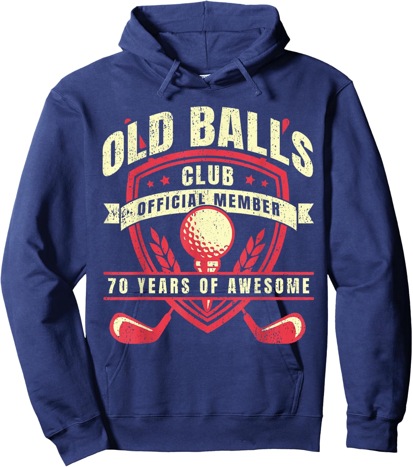 Golfer 70 Year Old Balls Golf Club I Golfing 70th Birthday Hoodie - Hoodie | Navy